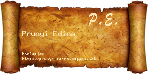 Prunyi Edina névjegykártya